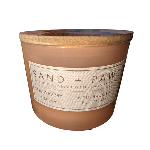 Sand + Paws Labradoodle Strawberry Mimosa Candle - Gift wrapped! - Picture 4 of 5